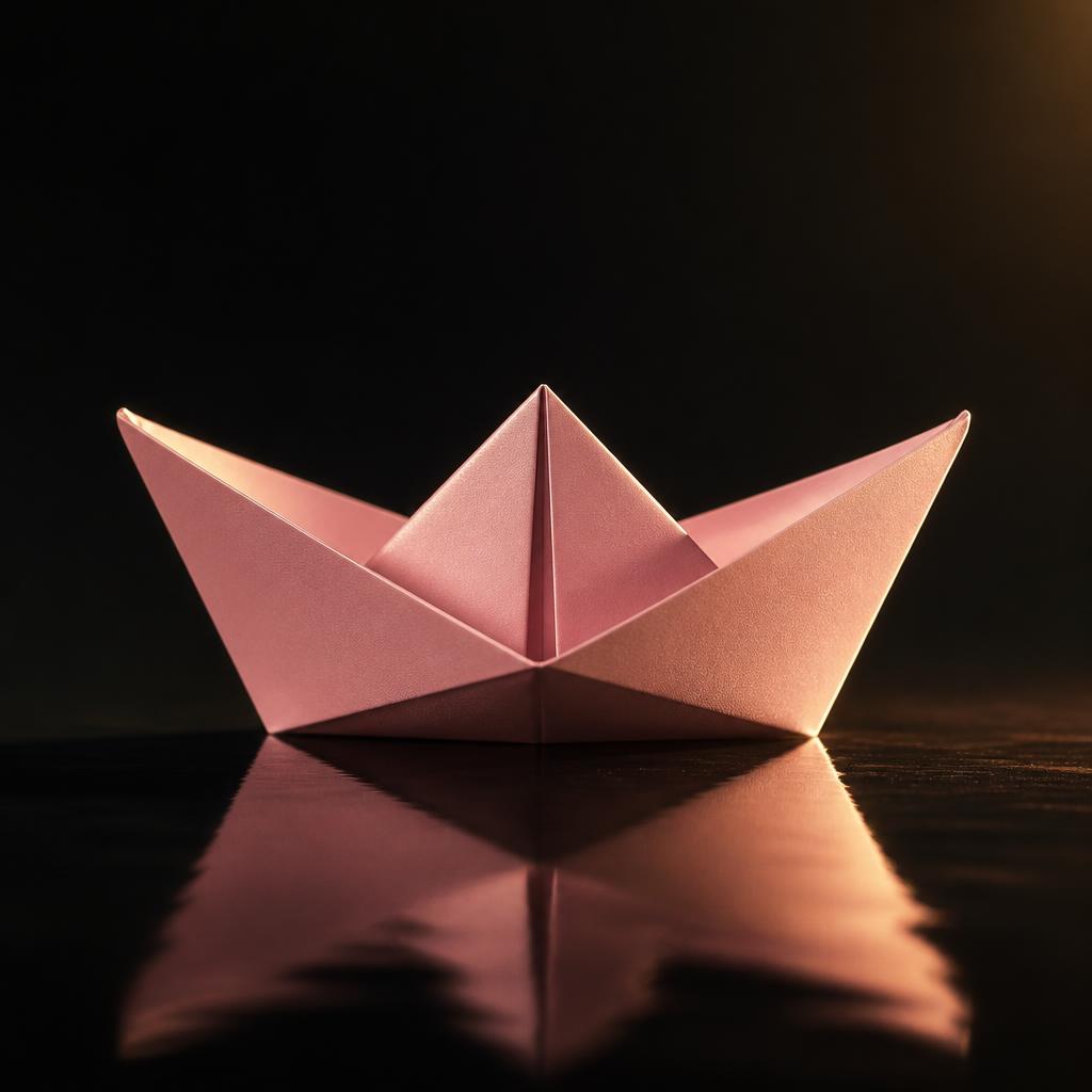 Barco de papel Pantera Rosa